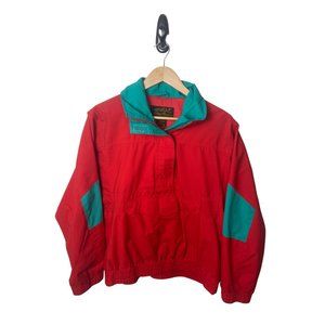 Vintage Eddie Bauer Red Quarter Zip Goretex Jacket